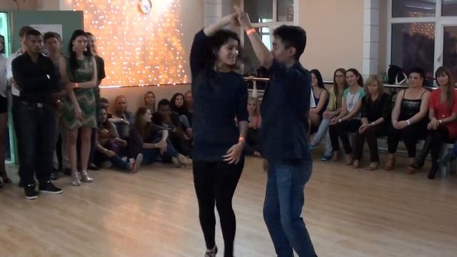 Бачата Баттл Владимир Ким и Мария Слесаревская Москва 11.10.2014 смотреть онлайн