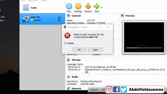 Failed to open a session for the virtual machine windws 7 / windows10. смотреть онлайн