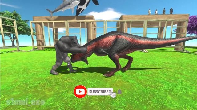 1V1 PRIMATES vs AQUATICS + CARNIVORE DINOSAURS + MODERNS ARBS Animal Revolt Battle Simulator смотреть онлайн