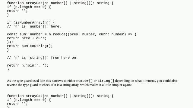 TypeScript generic for sum of string or number array смотреть онлайн