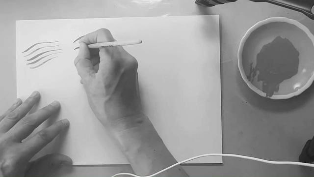 Учимся рисовать линии кистью. Упражнение для начинающих рисовать. смотреть онлайн
