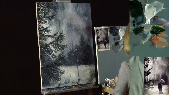 Вебинар по живописи от Ольги Базановой - "Мальчик у елки". Пишем маслом смотреть онлайн