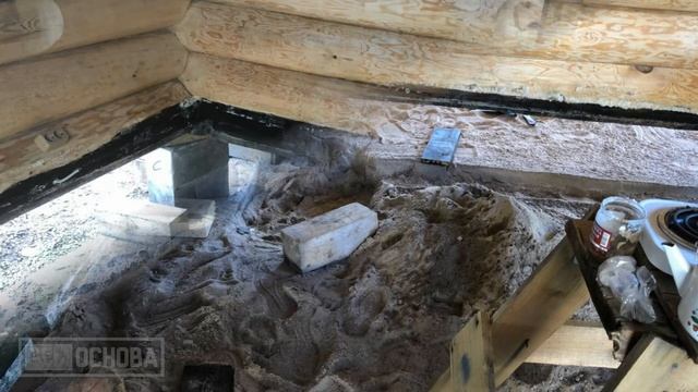 Подъем дома из бревна на 60 см с ленточного фундамента смотреть онлайн