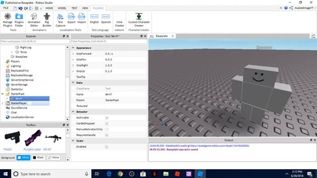 roblox studio how to animate WEAPONS! ANYTYPE! (guns, swords, ect.) смотреть онлайн