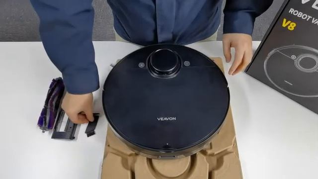 How to use multi-functional brush to clean the roll brush of VEAVON V8 Robot Vacuum Cleaner смотреть онлайн