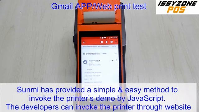 ISSYZONEPOS IPDA032 gmail APP website print test via sunmiprinter plugin IPDA032/42/49 смотреть онлайн