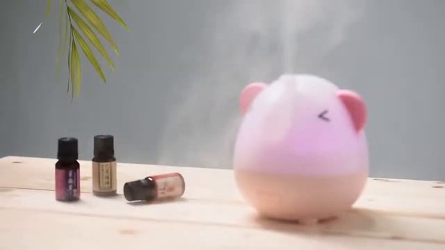 250ml Air Humidifier Cute Elephant Ultrasonic Aromatherapy Diffuser With Adapter 7 Color Night Ligh смотреть онлайн
