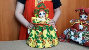 Кукла грелка на чайник Пелагея в кокошнике 41 см
