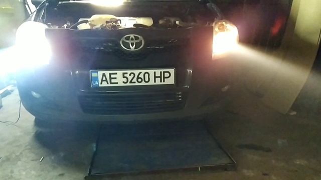 Toyota auris (тоёта аурис)2008г.в,замена ламп галоген,на ксеноновый(fantom),линзы,ксенон5000К,.H11 смотреть онлайн