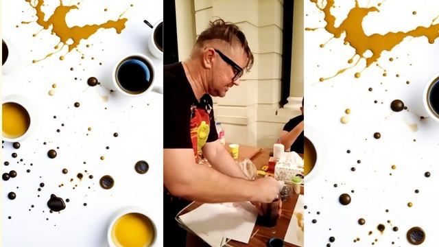 Master class - drawing coffee, hibiscus tea. Video 1. смотреть онлайн