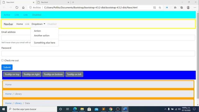 Complementos de bootstrap nav, navbar, form, tooltip y breadcrumb смотреть онлайн