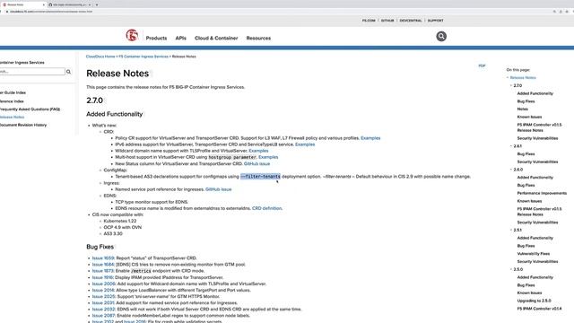 F5 Container Ingress Services Release 2.7.0 смотреть онлайн