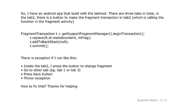 Android : IllegalStateException: Fragment already added in the tabhost fragment смотреть онлайн