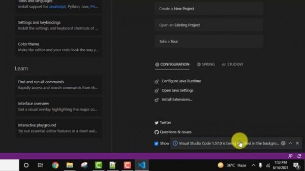 How to update Visual Studio Code on Windows 10