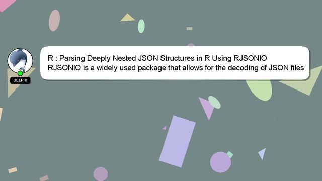 R : Parsing Deeply Nested JSON Structures in R Using RJSONIO смотреть онлайн