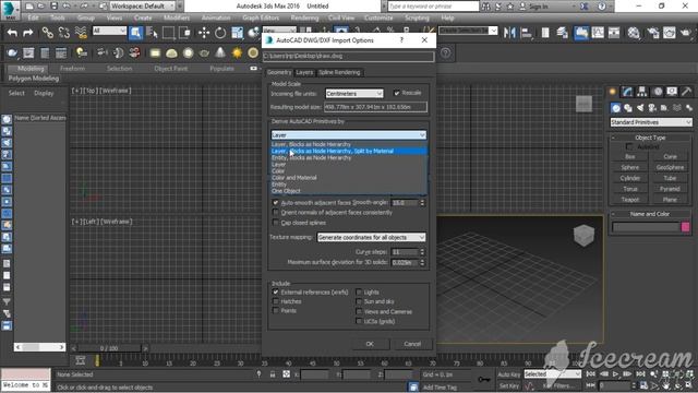 Import 3d modeling Autocad to 3ds max and apply material смотреть онлайн