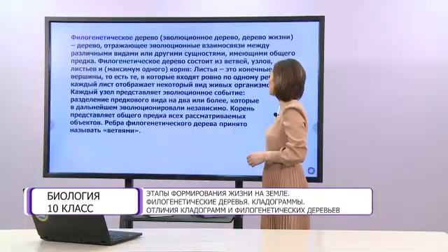 Биология. 10 класс. Этапы формирования жизни на Земле. Филогенетические деревья /12.03.2021/ смотреть онлайн