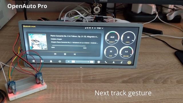 Raspberry Pi, rotary encoder, gesture sensor with OpenAuto Pro смотреть онлайн
