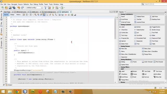 How to open a web page by using java NetBeans смотреть онлайн