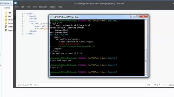10 مراجعة التحديثات بالتفاصيل قبل حفظها في المخزن مع جيت Using Git Diff