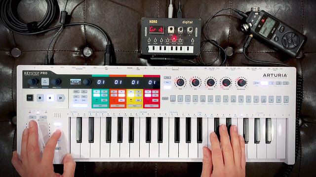 NTS-1 + Keystep Pro, creating a patch from scratch and Grit delay demo смотреть онлайн