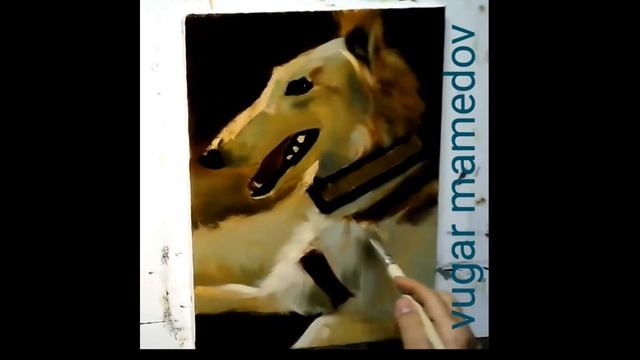 "Русская борзая-Russian greyhound"Мастер-классы по живописи художника Вугара Мамедова смотреть онлайн