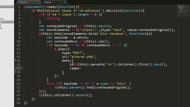 Criar tabela editável com jquery parte 2 смотреть онлайн