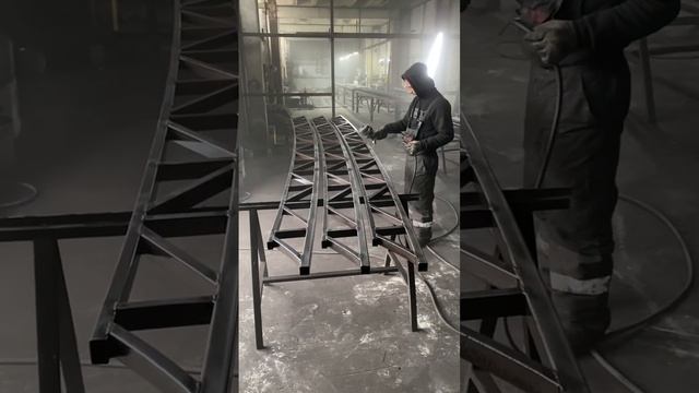 Навесы из поликарбоната Спецкаркас | Красим стропильные фермы смотреть онлайн