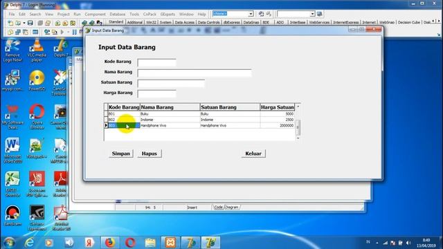 Cara Membuat Program Hapus Data & Cari Data di Delphi 7 - Part 3 смотреть онлайн