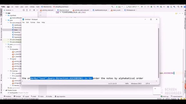 Notes App Firebase Part 7 | Setting up recyclerView | Android Studio | Kotlin | смотреть онлайн