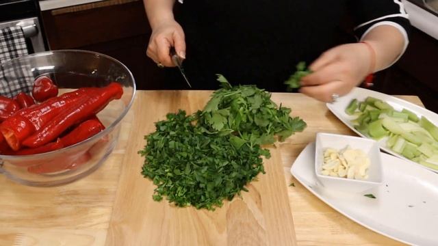 Armenian Recipe. Marinated Red Sweet Pepper. Армянский рецепт. Маринованный Красный Сладкий Перец.