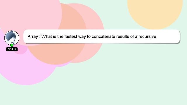Array : What is the fastest way to concatenate results of a recursive function into an array in Jav смотреть онлайн