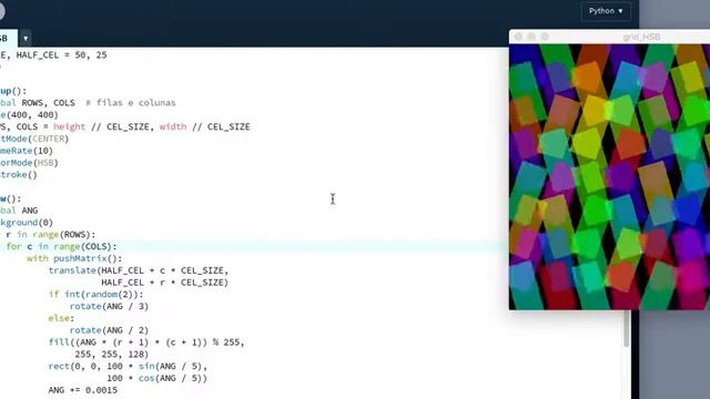 A 2D grid animation with Processing Python Mode смотреть онлайн