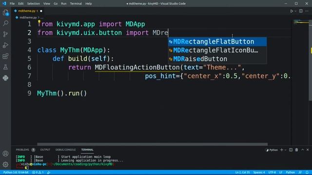 Themes in KivyMD | Android and iOS app development using python KivyMD смотреть онлайн