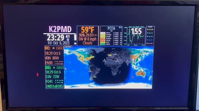 Raspberry Pi Ham Clock Full Screen смотреть онлайн