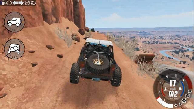 Внедорожник-спуск с горы. BeamNG drive смотреть онлайн