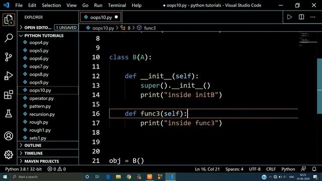 Constructor in Inheritance Python #53 |Self| Python Tutorials for Absolute Beginners | Jeevan Upret смотреть онлайн