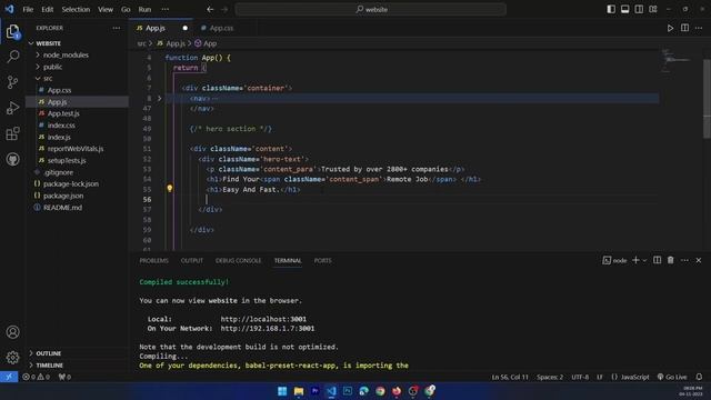 How To Make Website Using React Js | Create Hero Section Design With React Js | PART 4 смотреть онлайн
