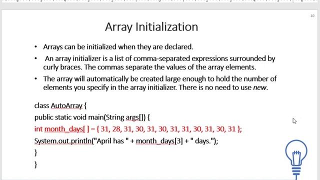Arrays in Java смотреть онлайн