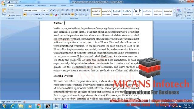 Sampling and Reconstruction Using Bloom Filters- IEEE PROJECTS 2018 смотреть онлайн