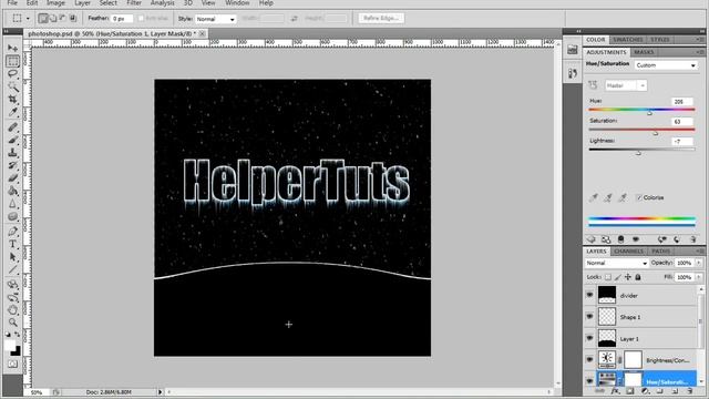 How to create cool logo in Adobe Photoshop CS5 and earlier versions (Frosty Logo Snow) смотреть онлайн