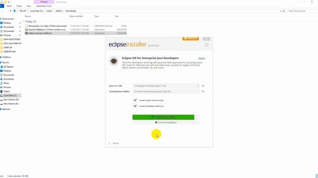 Hướng dẫn cài đặt Eclipse IDE để học lập trình Java смотреть онлайн