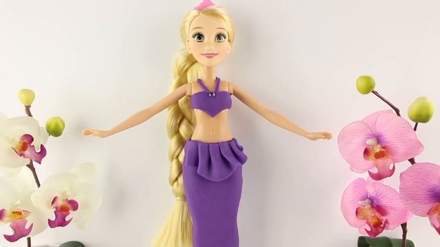 Play doh mermaid wedding dress ariel rapunzel anna cinderella aurora play doh disney princess video смотреть онлайн