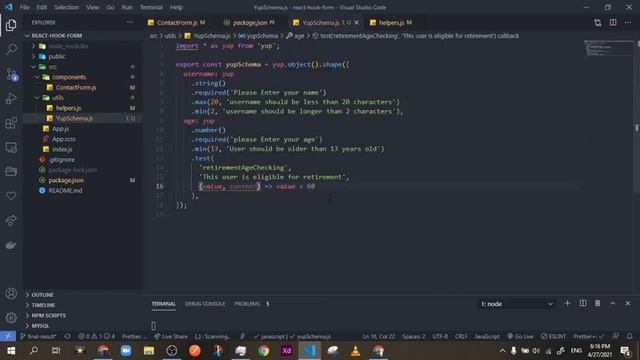React Hook Form Tutorial #9 - Validation using Yup смотреть онлайн