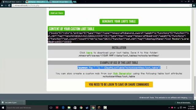 Minecraft Loot Table Tutorial [1.9-1.12] смотреть онлайн