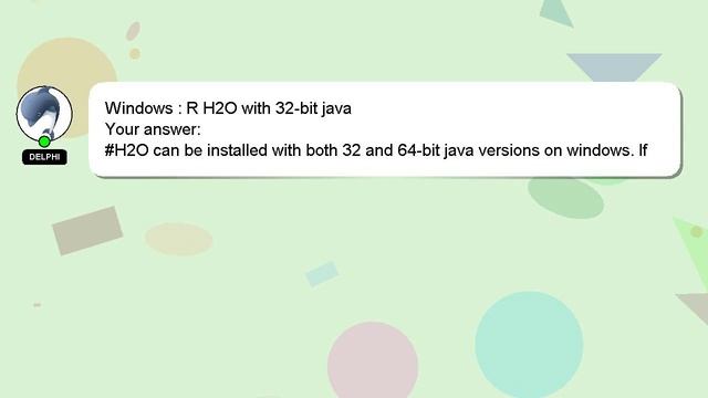 Windows : R H2O with 32-bit java смотреть онлайн