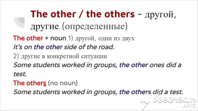 OTHER, ANOTHER, THE OTHER, OTHERS. Ловушки в переводе 