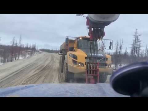 Урал некст автокран челябинец 25 тонн Север Надым - Салехард весна распутица