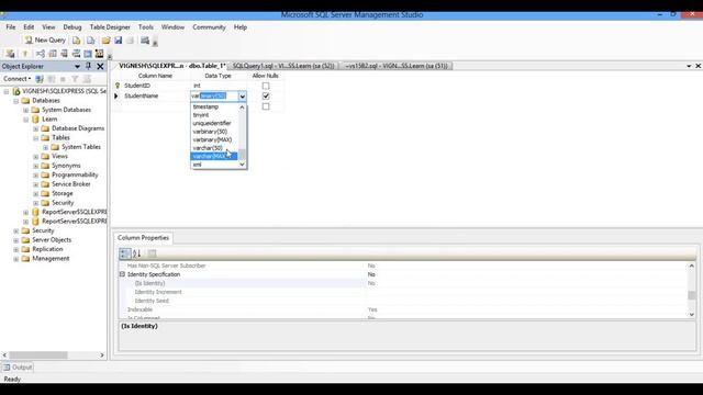 Learn How To Create Table in SQL Using Object Explorer смотреть онлайн