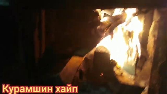 В Башкирий минус 65///топим печку///кушаем/капусту/лук/чеснок/суп///собаку заводили домой:::)))